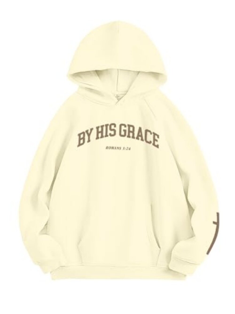 Christian Sweatshirt By His Grace Letter Print Hoodie Christian Religious Saying